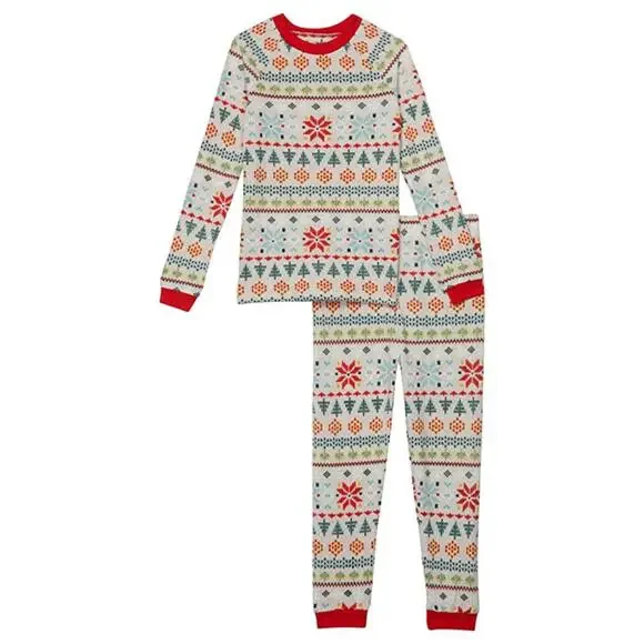 Pajamarama Nordic Pajama Set Kids 4T Nordic Fair Isle Stretch Sleepwear TLW494 - Picture 8 of 8